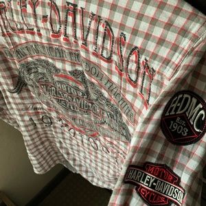 Harley-Davidson Button Down Plaid Shirt